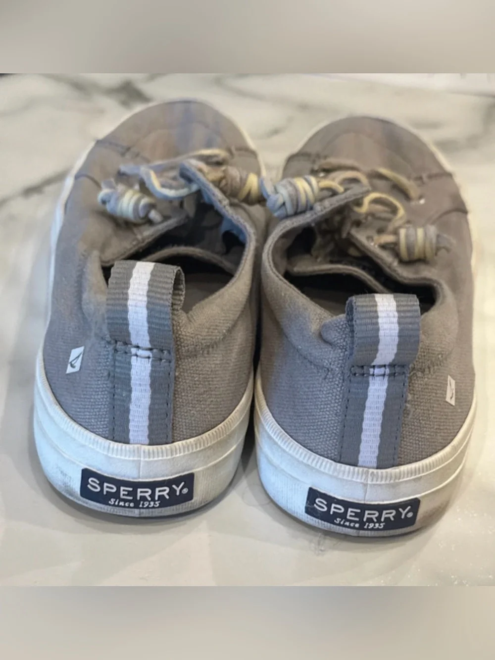Women's Sperry Crest Vibe Canvas Gray, Size 7.5